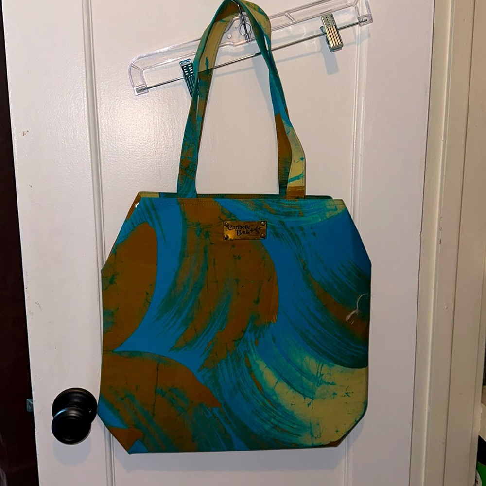 Caribelle Batik Marble Tote Bag with extra Cosmetic Bag